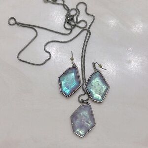 Kendra Scott Purple Earrings & Necklace